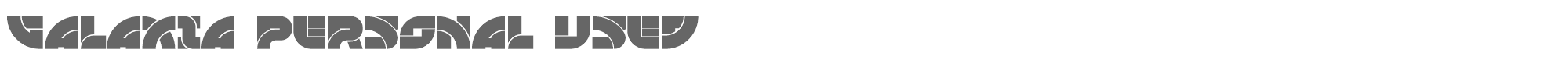 Sample characters Galaxia Font
